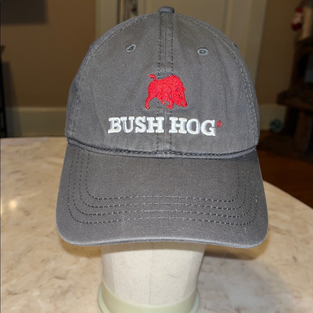 Bush Hog Gray Cap with Red Logo